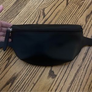Calvin Klein black leather like Fanny pack